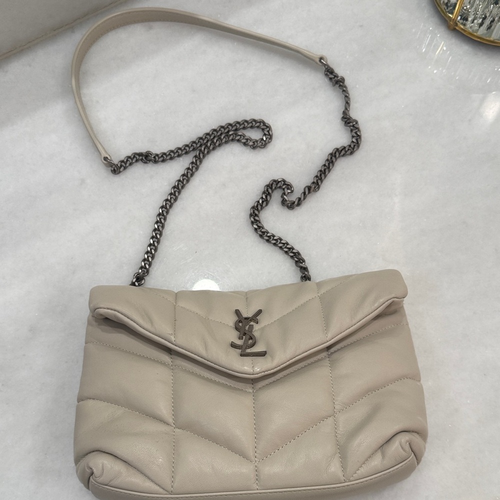 Yves Saint Laurent Beige Quilted crossbody Bag - Picture 2 of 7
